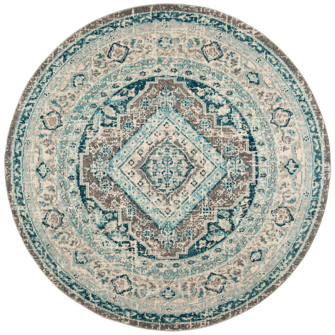 SAFAVIEH Phoenix Collection PHX155F Grey / Blue Rug Image 1