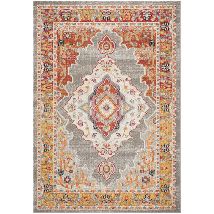 SAFAVIEH Phoenix Collection PHX158T Orange / Grey Rug Image 1