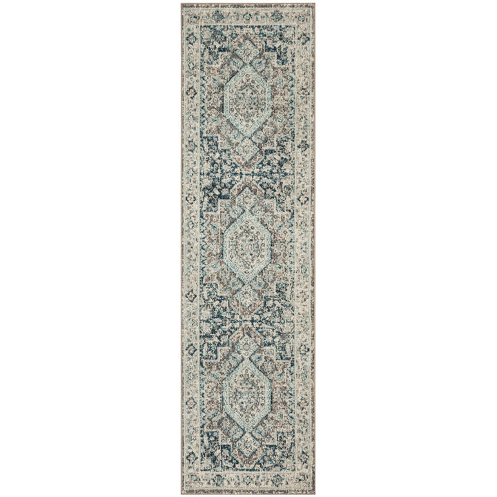 SAFAVIEH Phoenix Collection PHX155F Grey / Blue Rug Image 5