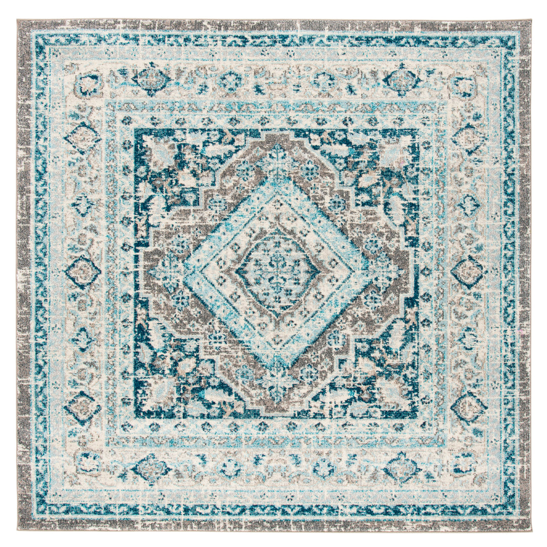 SAFAVIEH Phoenix Collection PHX155F Grey / Blue Rug Image 6