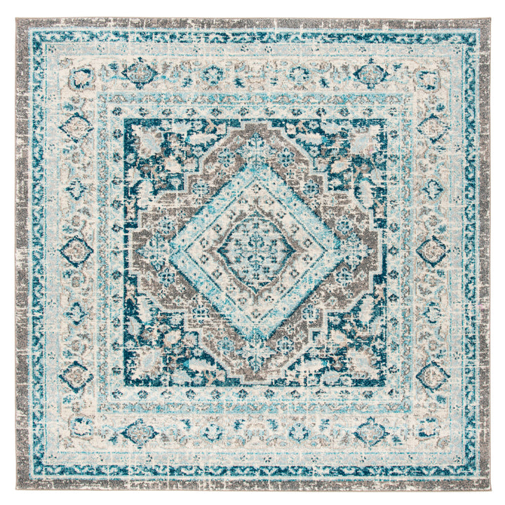 SAFAVIEH Phoenix Collection PHX155F Grey / Blue Rug Image 6