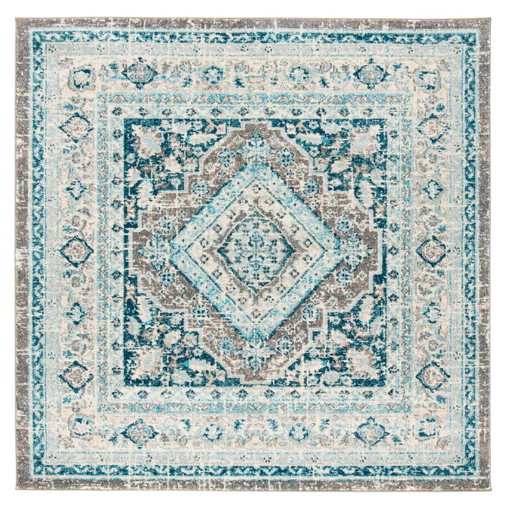 SAFAVIEH Phoenix Collection PHX155F Grey / Blue Rug Image 1