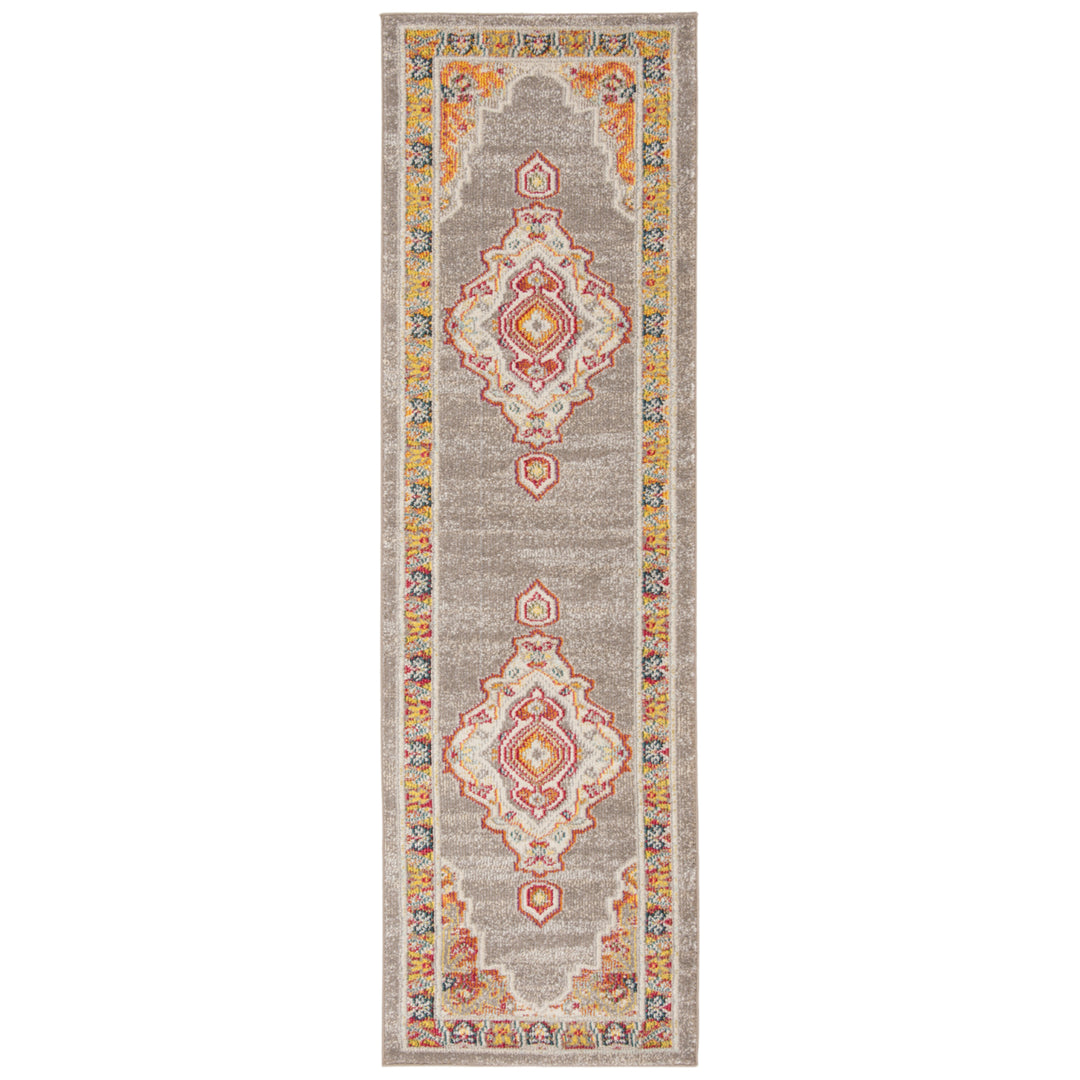 SAFAVIEH Phoenix Collection PHX158T Orange / Grey Rug Image 3