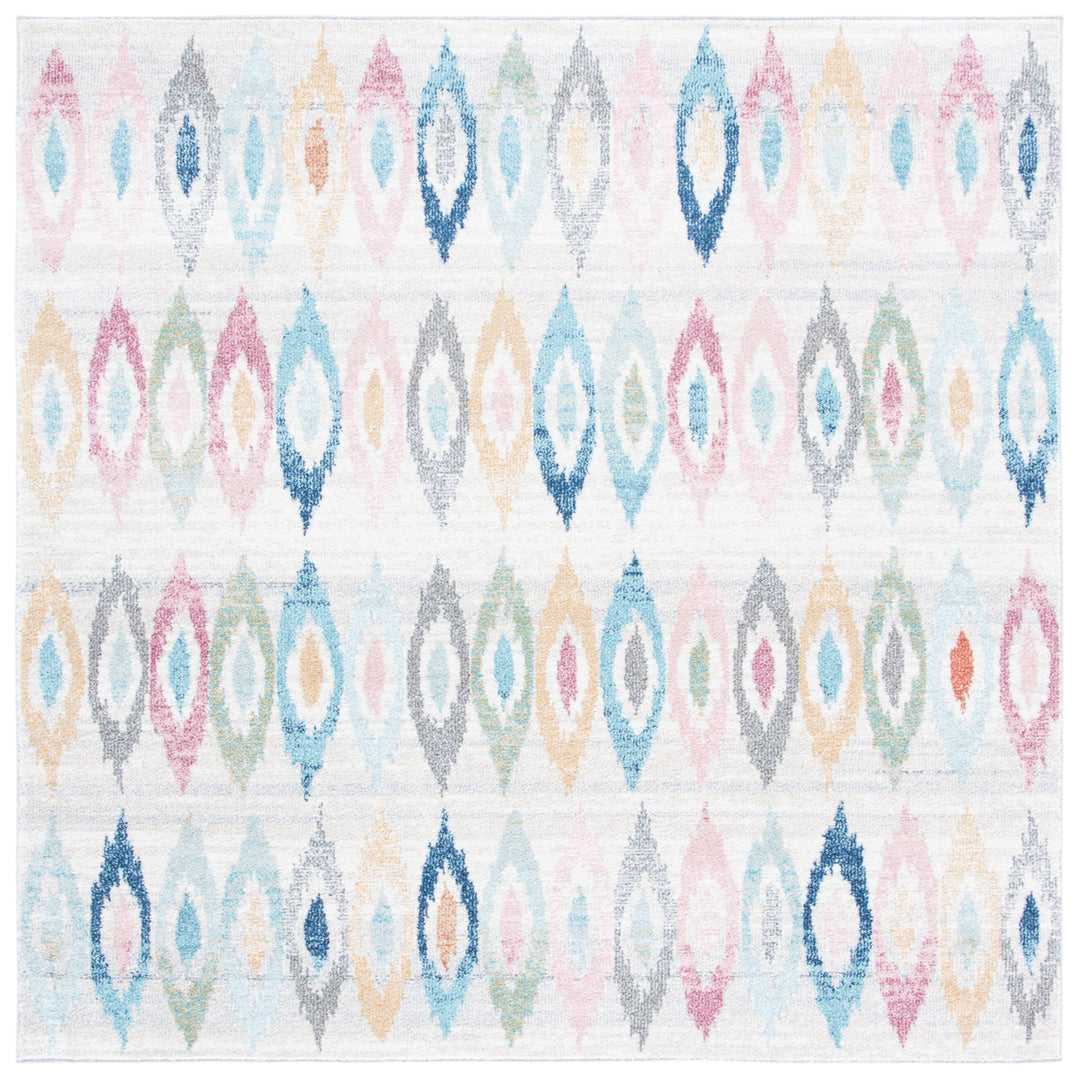 SAFAVIEH Phoenix Collection PHX207A Ivory / Blue Rug Image 6