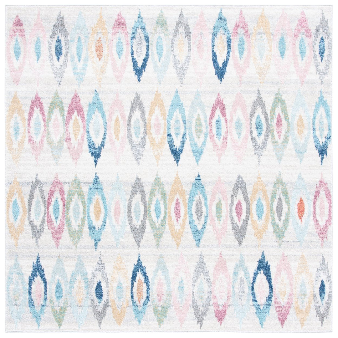 SAFAVIEH Phoenix Collection PHX207A Ivory / Blue Rug Image 1