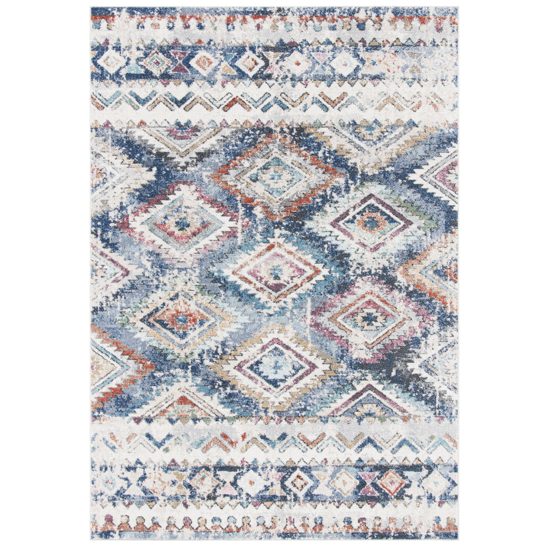 SAFAVIEH Phoenix Collection PHX274M Blue / Ivory Rug Image 1