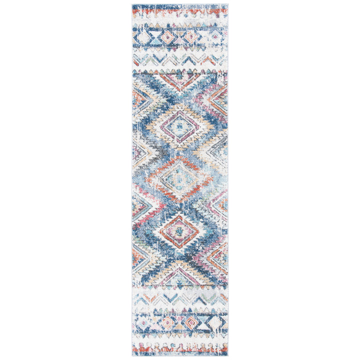 SAFAVIEH Phoenix Collection PHX274M Blue / Ivory Rug Image 5