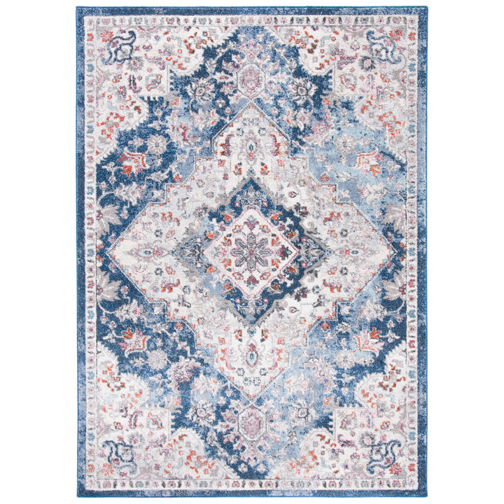 SAFAVIEH Phoenix Collection PHX293B Ivory / Blue Rug Image 1