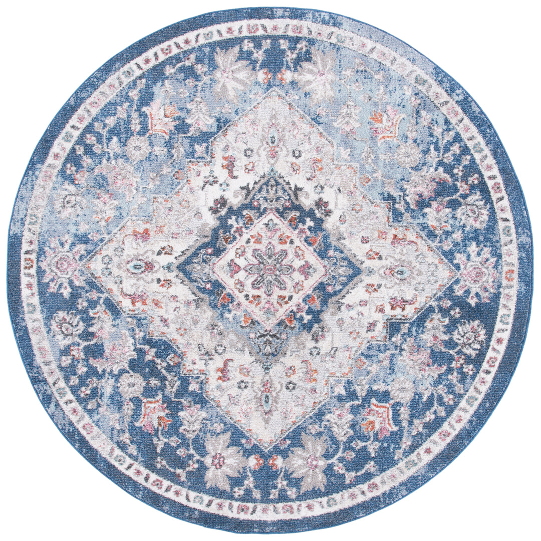 SAFAVIEH Phoenix Collection PHX293B Ivory / Blue Rug Image 4