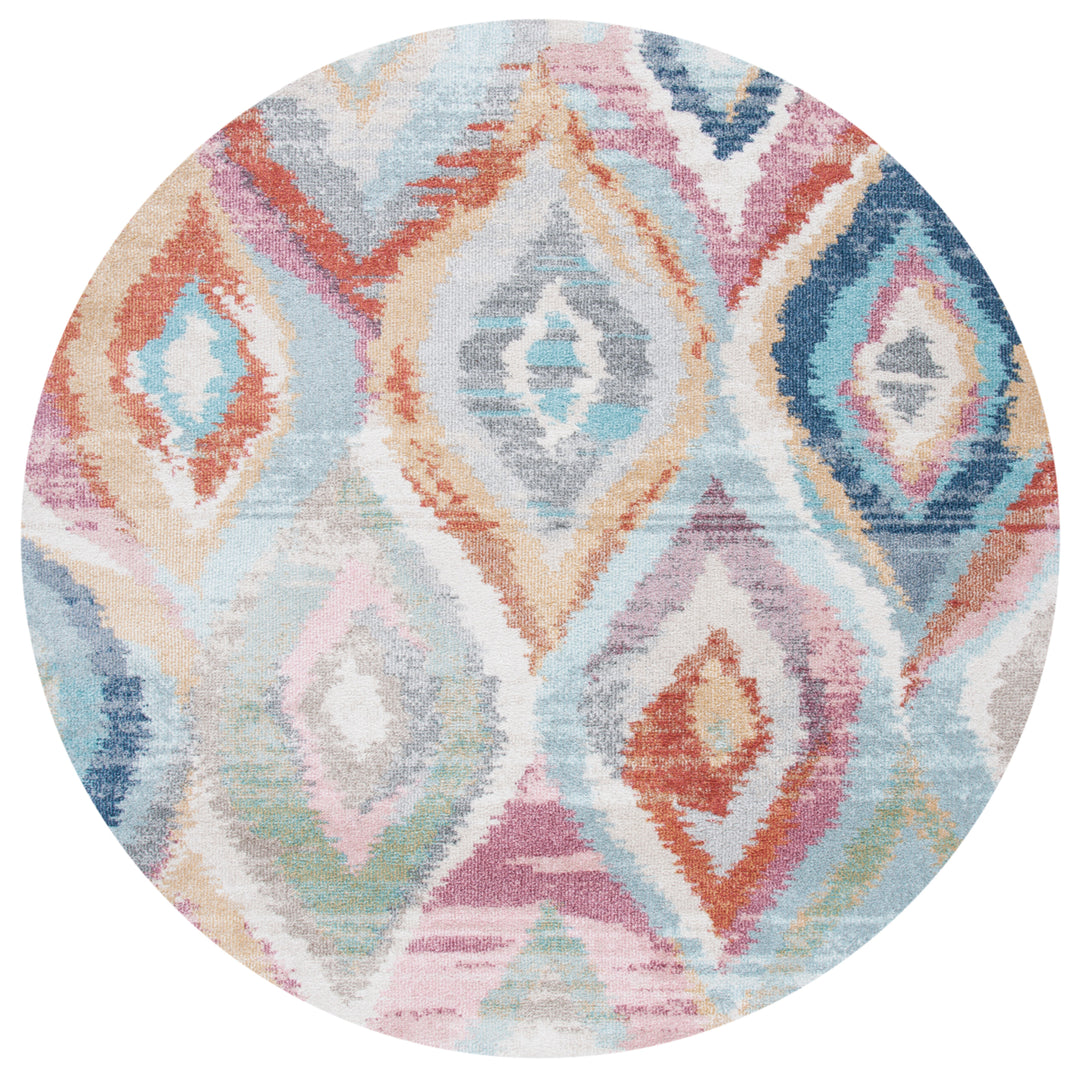 SAFAVIEH Phoenix Collection PHX290M Light Blue / Pink Rug Image 4