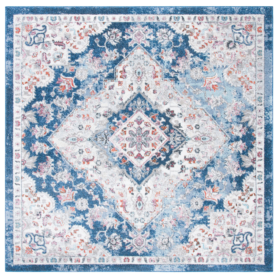 SAFAVIEH Phoenix Collection PHX293B Ivory / Blue Rug Image 6