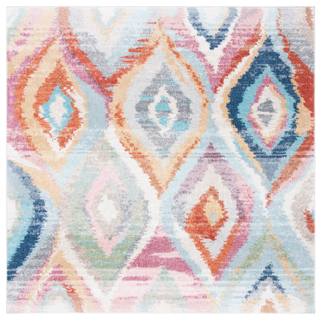 SAFAVIEH Phoenix Collection PHX290M Light Blue / Pink Rug Image 6