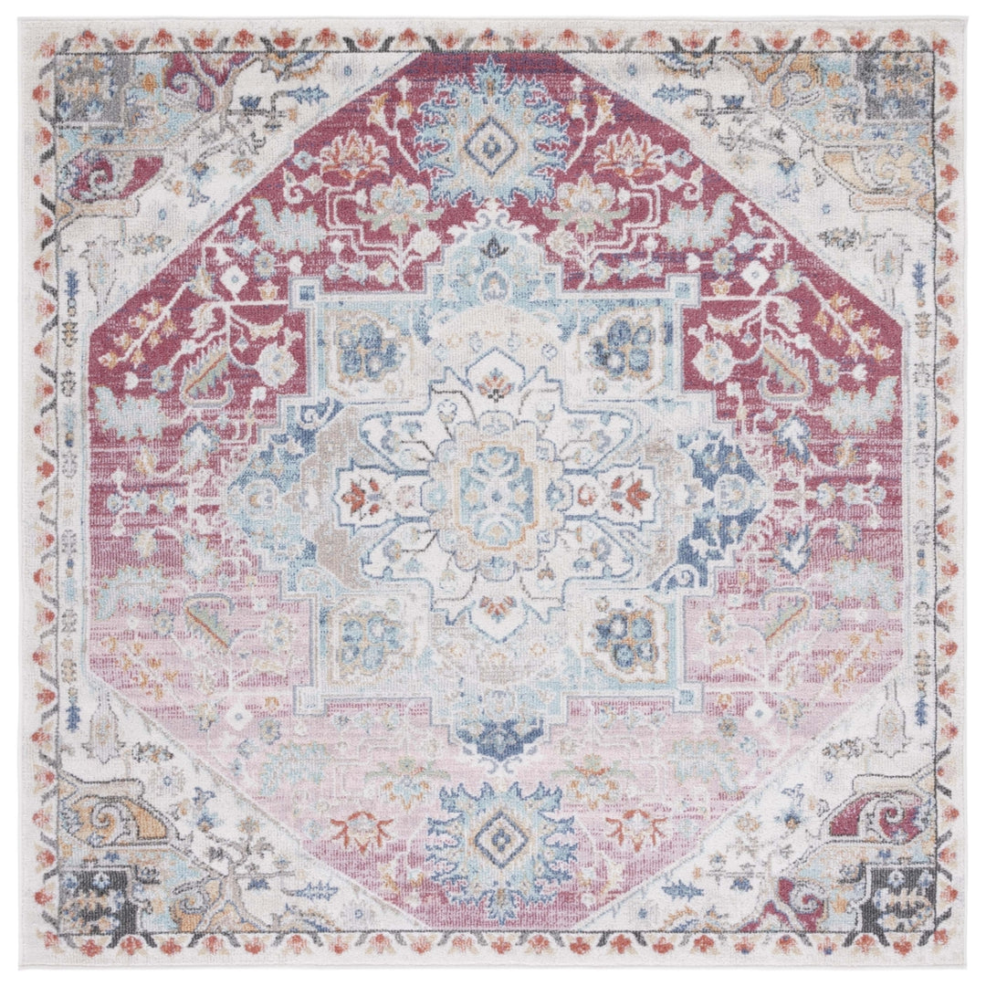 SAFAVIEH Phoenix Collection PHX521P Red / Ivory Rug Image 1