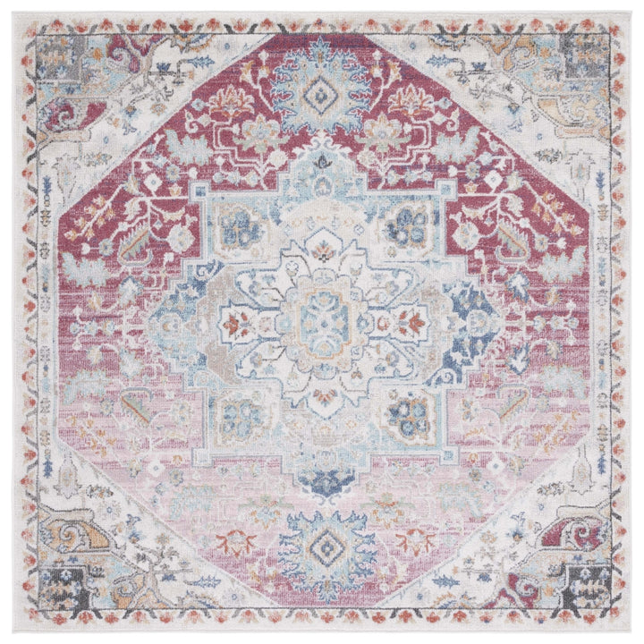 SAFAVIEH Phoenix Collection PHX521P Red / Ivory Rug Image 1