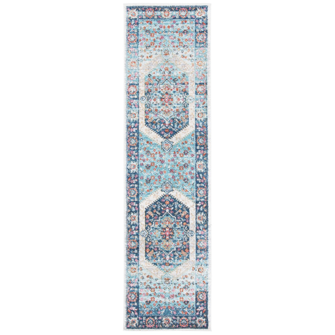 SAFAVIEH Phoenix Collection PHX291A Ivory / Blue Rug Image 5