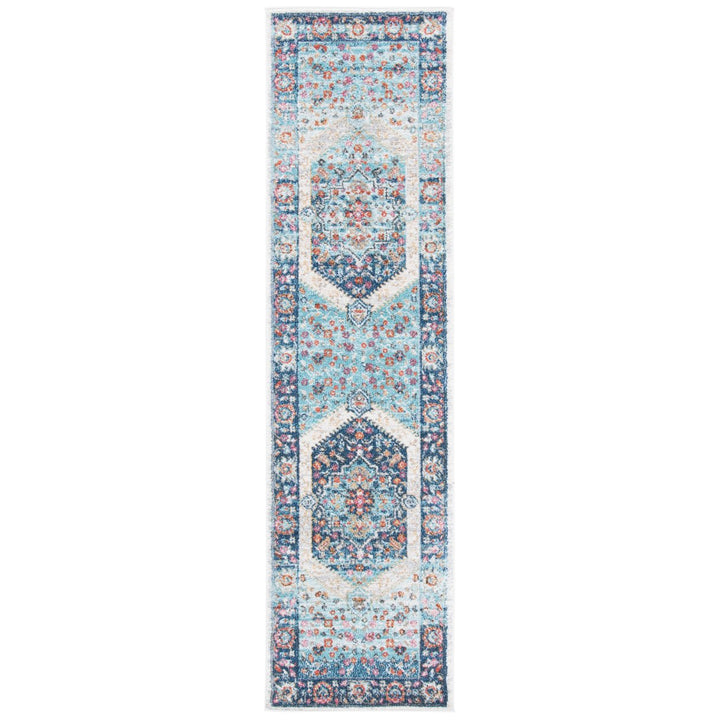 SAFAVIEH Phoenix Collection PHX291A Ivory / Blue Rug Image 1