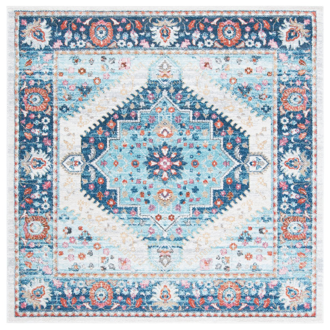 SAFAVIEH Phoenix Collection PHX291A Ivory / Blue Rug Image 6