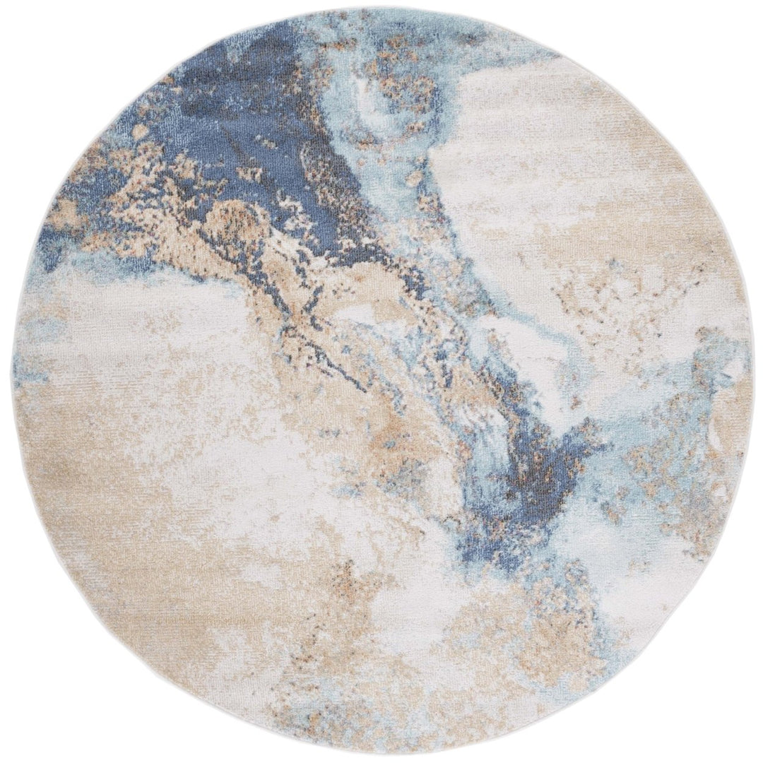 SAFAVIEH Phoenix Collection PHX533M Blue Rug Image 1