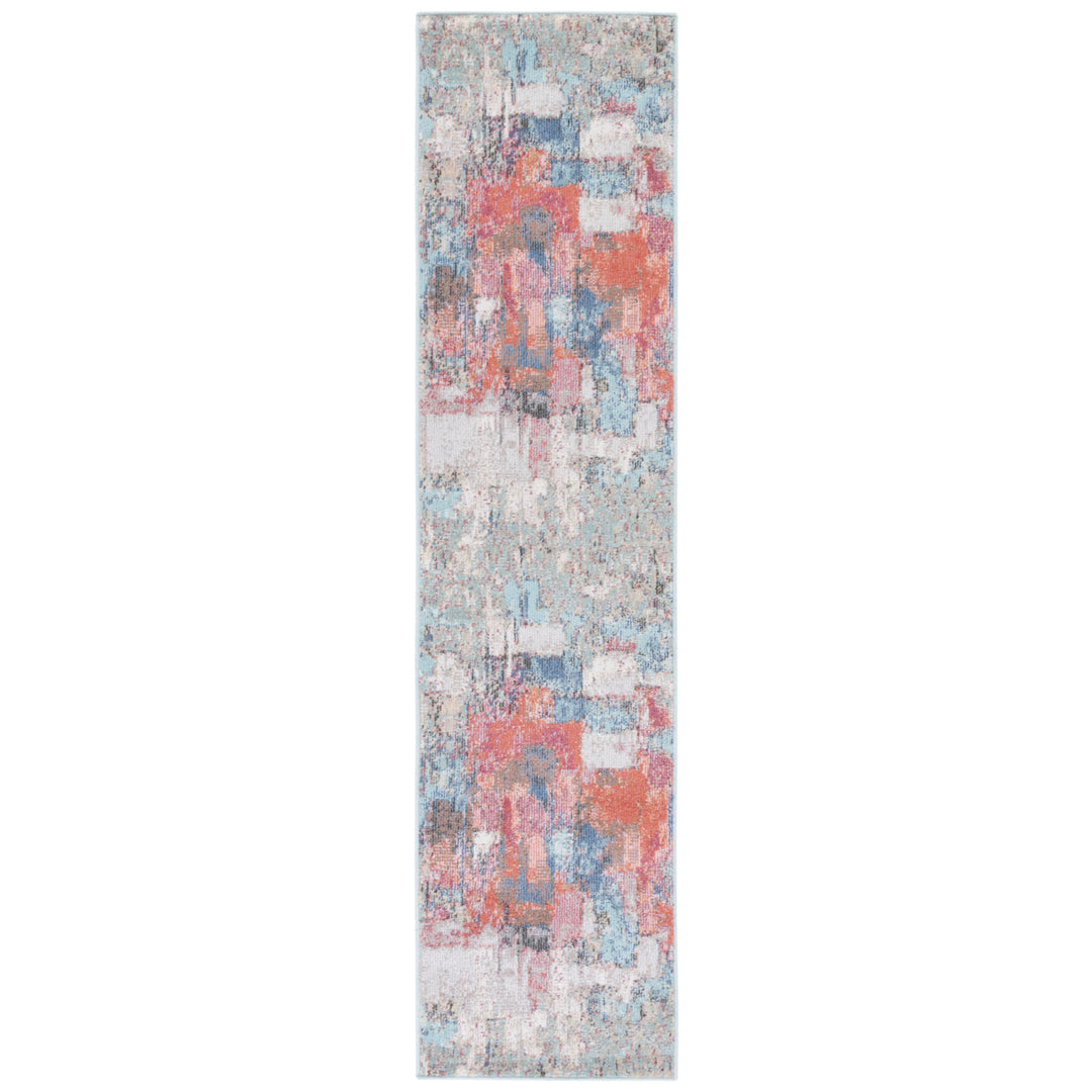 SAFAVIEH Phoenix Collection PHX523Q Rust Blue / Ivory Rug Image 3