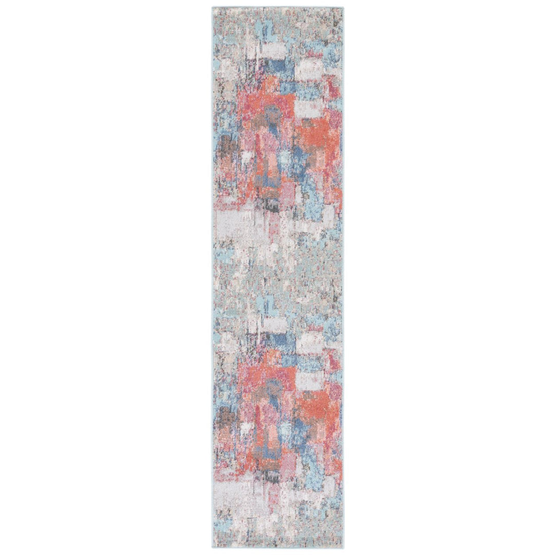 SAFAVIEH Phoenix Collection PHX523Q Rust Blue / Ivory Rug Image 1