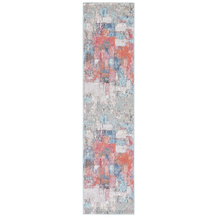 SAFAVIEH Phoenix Collection PHX523Q Rust Blue / Ivory Rug Image 1