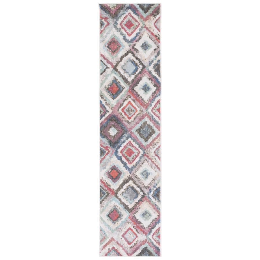 SAFAVIEH Phoenix Collection PHX561D Blue / Red Rug Image 1