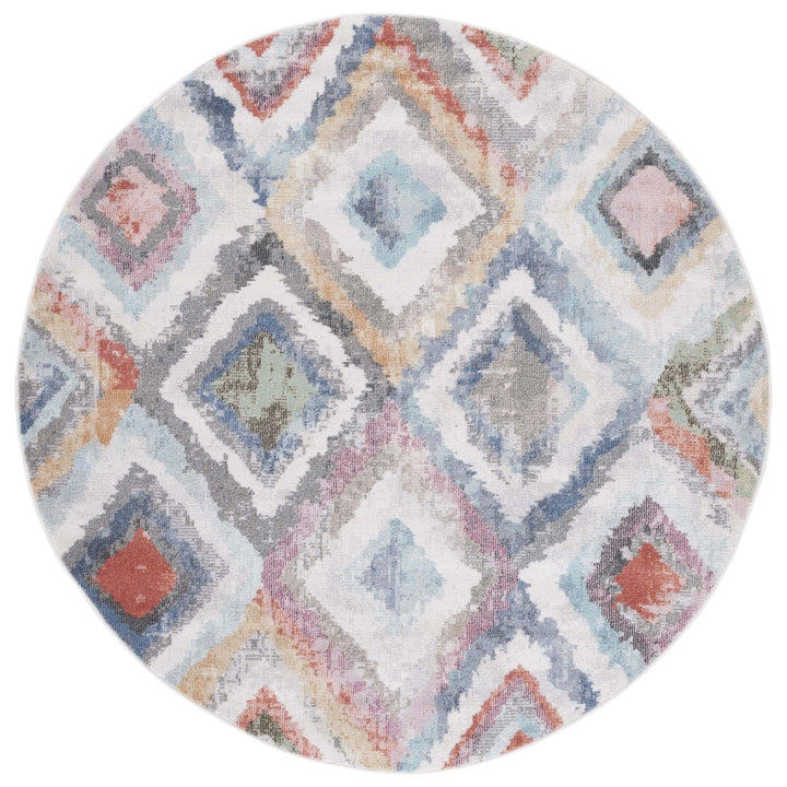 SAFAVIEH Phoenix Collection PHX561D Blue / Red Rug Image 1