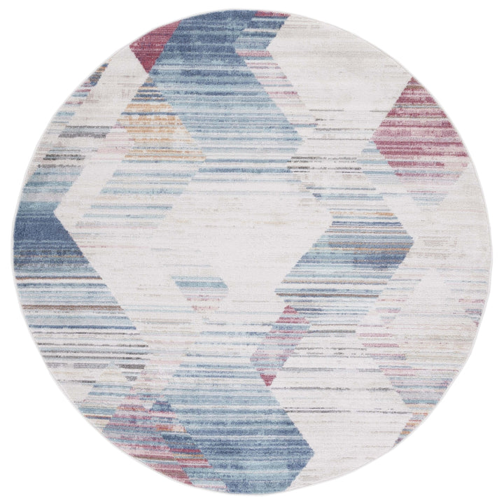 SAFAVIEH Phoenix Collection PHX571M Ivory / Blue Rug Image 2