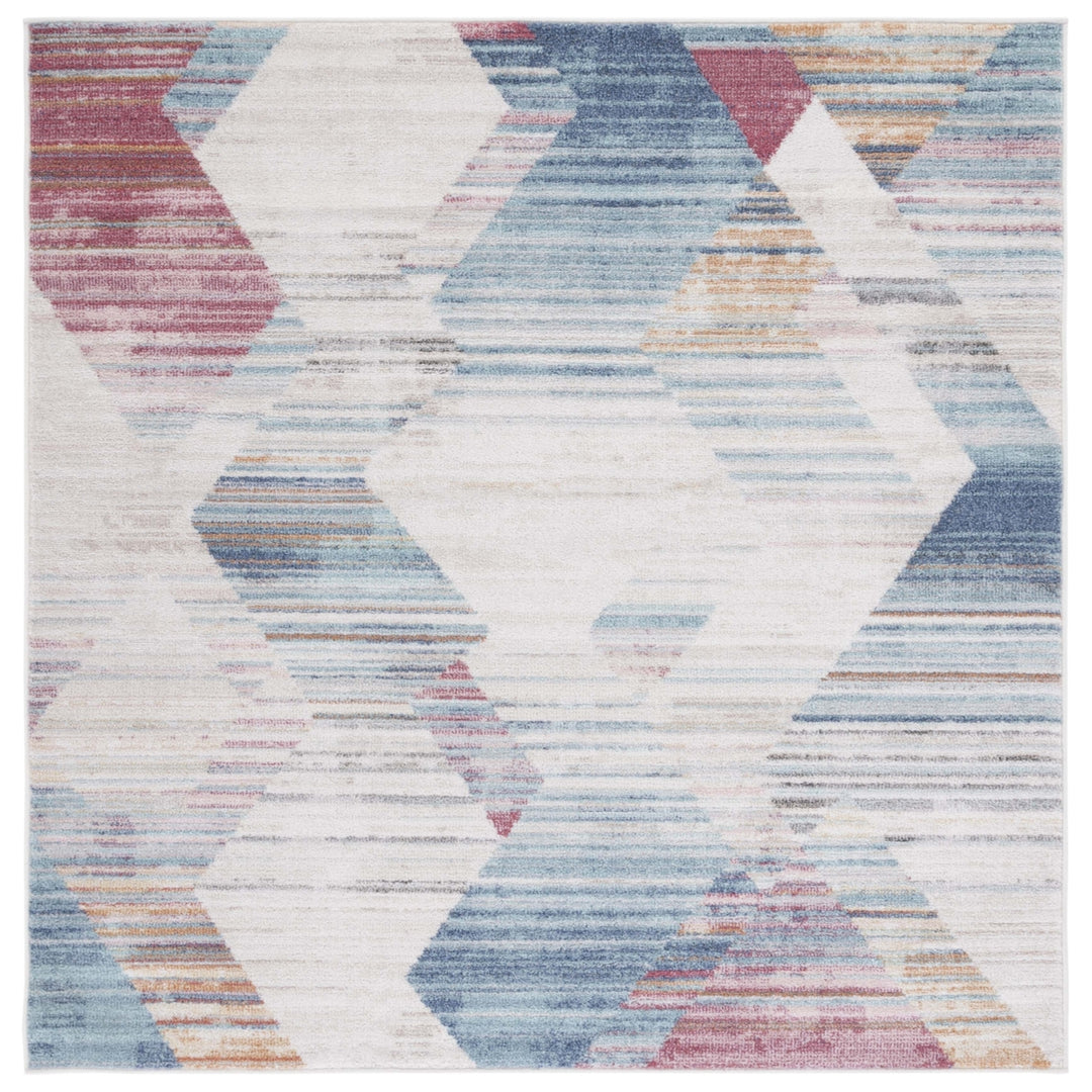 SAFAVIEH Phoenix Collection PHX571M Ivory / Blue Rug Image 3