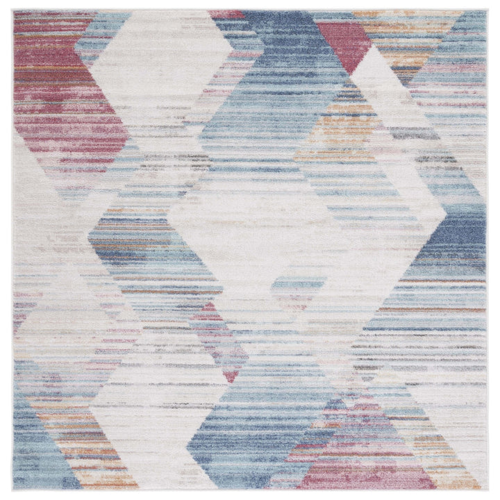 SAFAVIEH Phoenix Collection PHX571M Ivory / Blue Rug Image 3