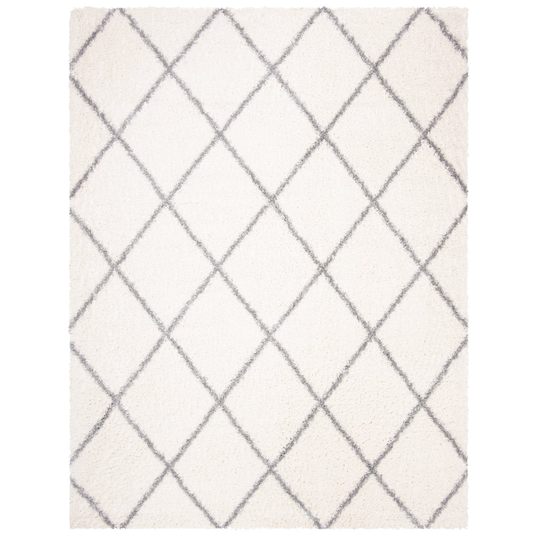 SAFAVIEH Parma Shag Collection PMA515A Cream / Grey Rug Image 1