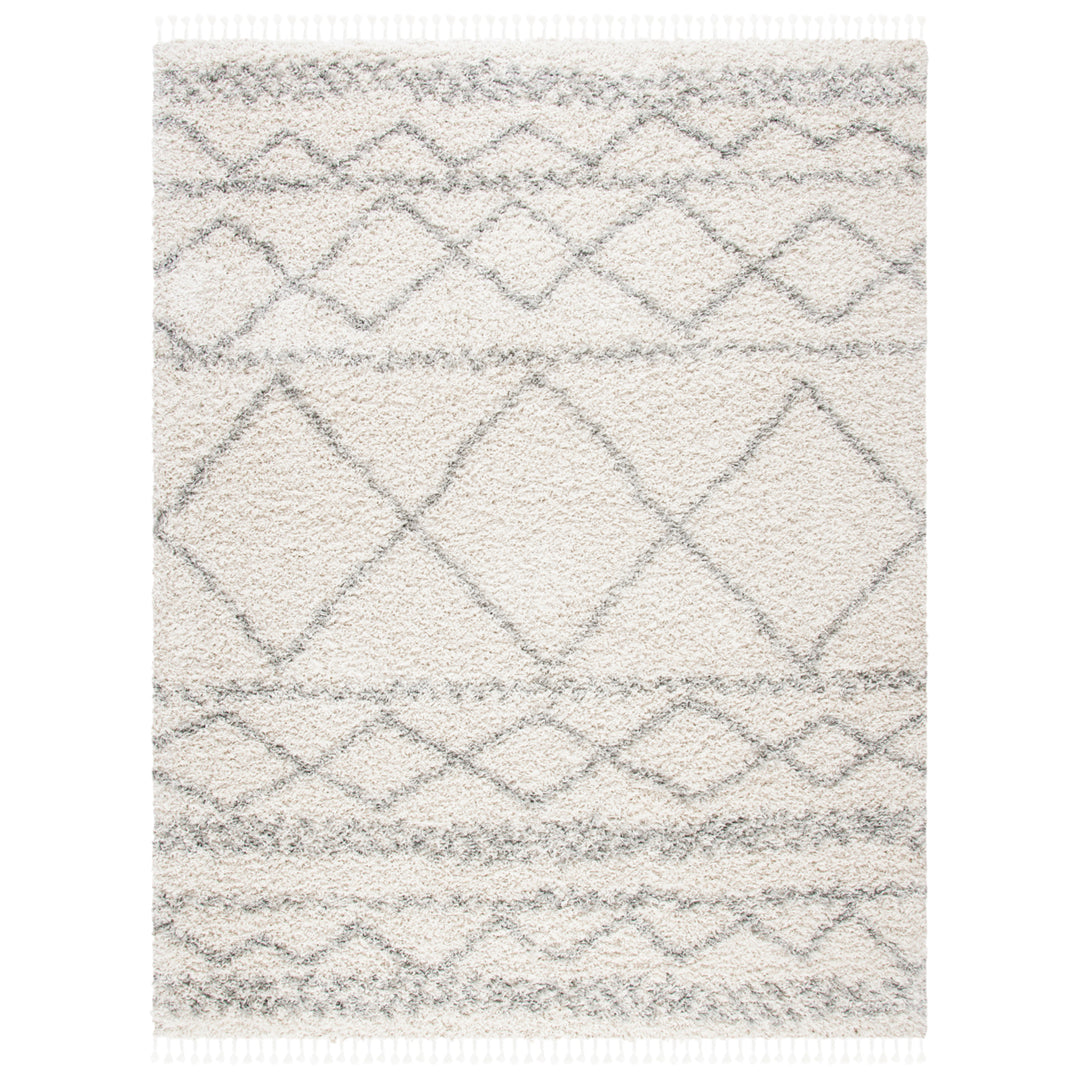 SAFAVIEH Pro Lux Shag PLX436A Ivory / Light Grey Rug Image 1