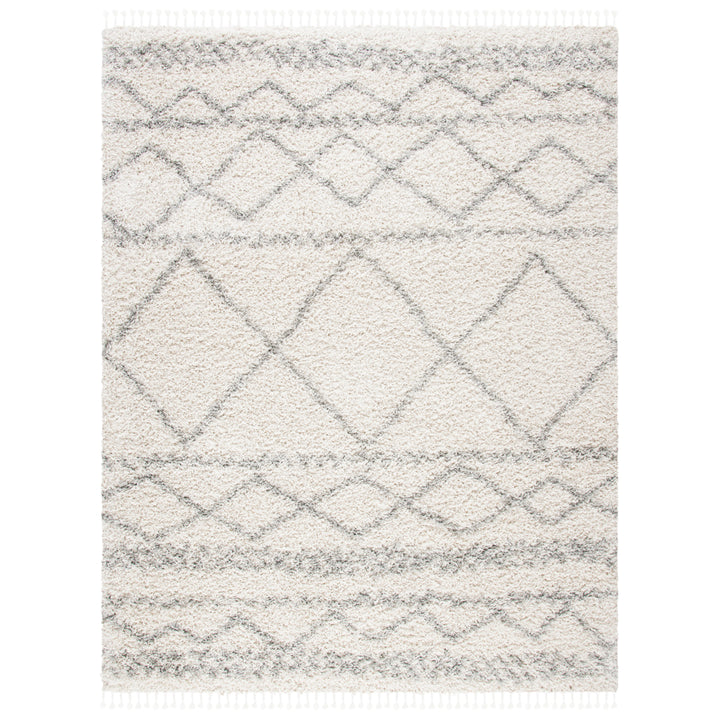 SAFAVIEH Pro Lux Shag PLX436A Ivory / Light Grey Rug Image 1