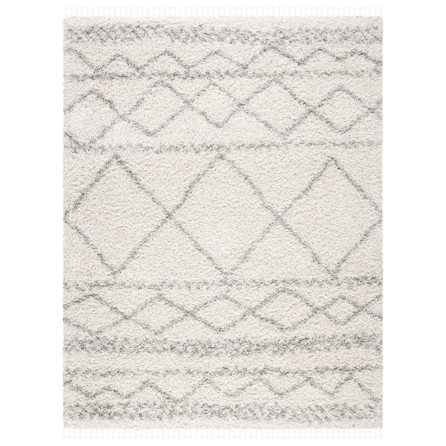 SAFAVIEH Pro Lux Shag PLX436A Ivory / Light Grey Rug Image 1