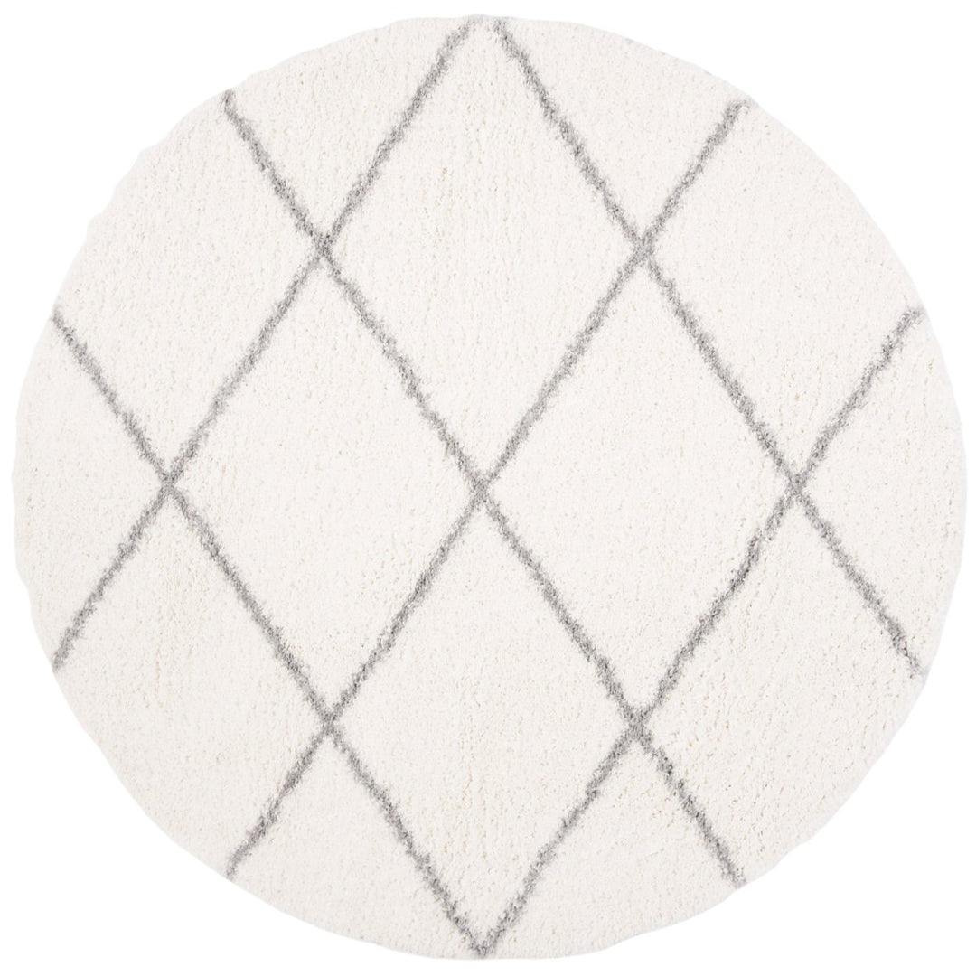 SAFAVIEH Parma Shag Collection PMA515A Cream / Grey Rug Image 4