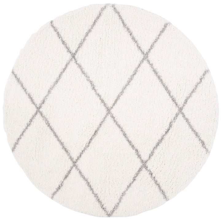 SAFAVIEH Parma Shag Collection PMA515A Cream / Grey Rug Image 4