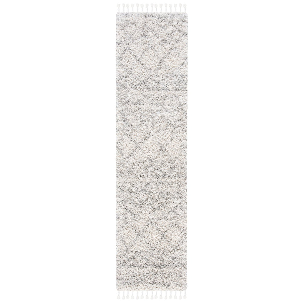 SAFAVIEH Pro Lux Shag PLX436A Ivory / Light Grey Rug Image 2