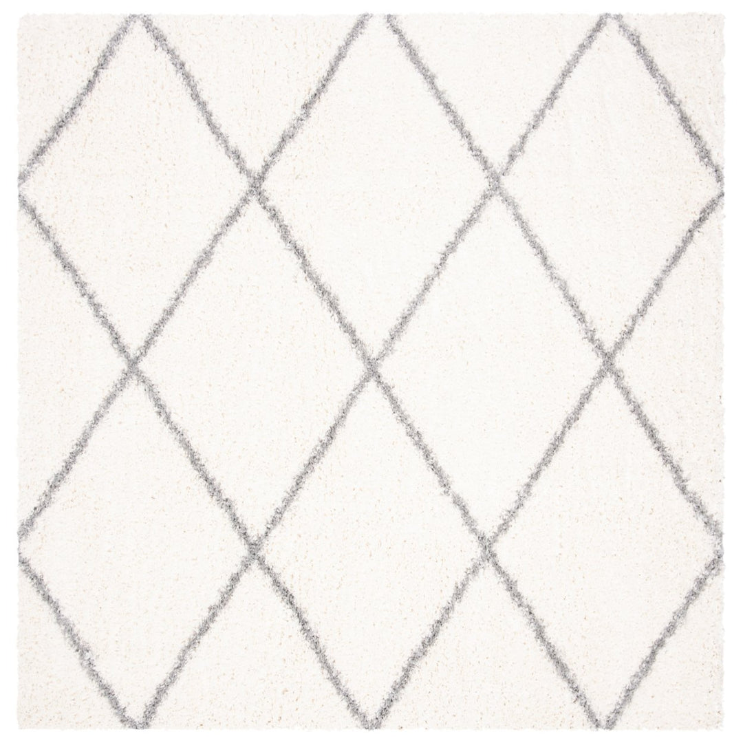 SAFAVIEH Parma Shag Collection PMA515A Cream / Grey Rug Image 6