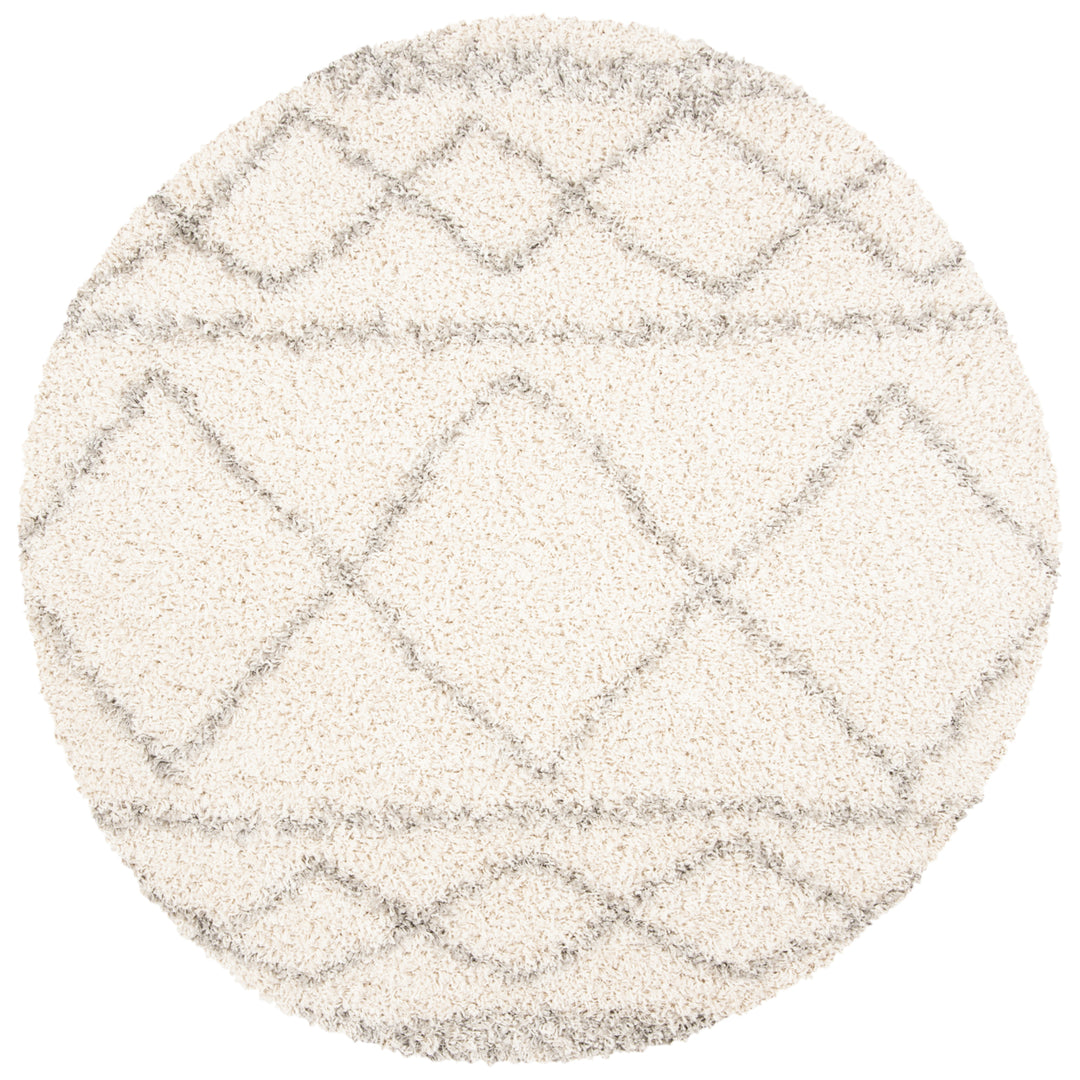 SAFAVIEH Pro Lux Shag PLX436A Ivory / Light Grey Rug Image 4