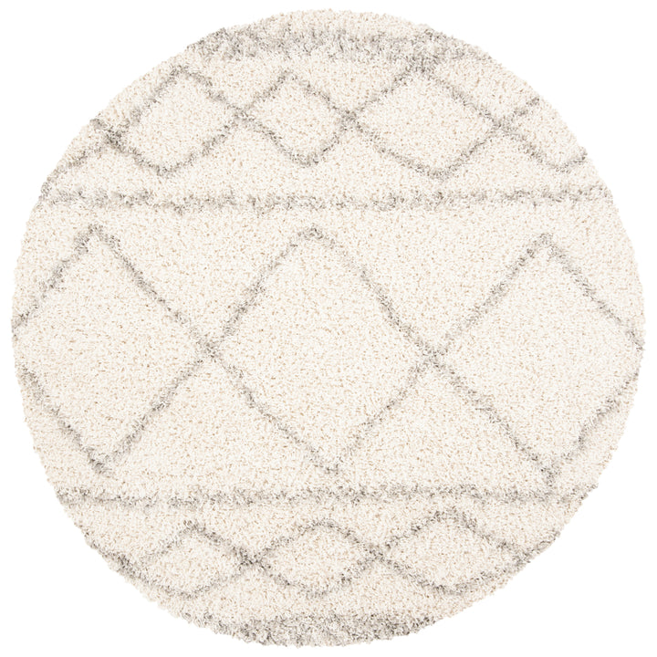 SAFAVIEH Pro Lux Shag PLX436A Ivory / Light Grey Rug Image 4