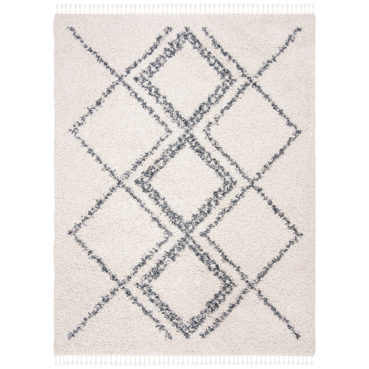 SAFAVIEH Pro Lux Shag Collection PLX432A Cream / Blue Rug Image 1