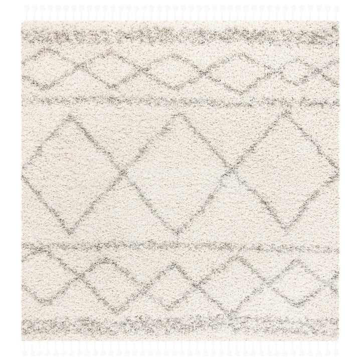 SAFAVIEH Pro Lux Shag PLX436A Ivory / Light Grey Rug Image 1