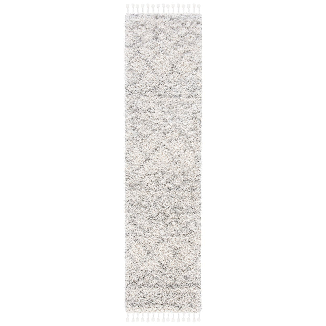 SAFAVIEH Pro Lux Shag PLX436A Ivory / Light Grey Rug Image 6