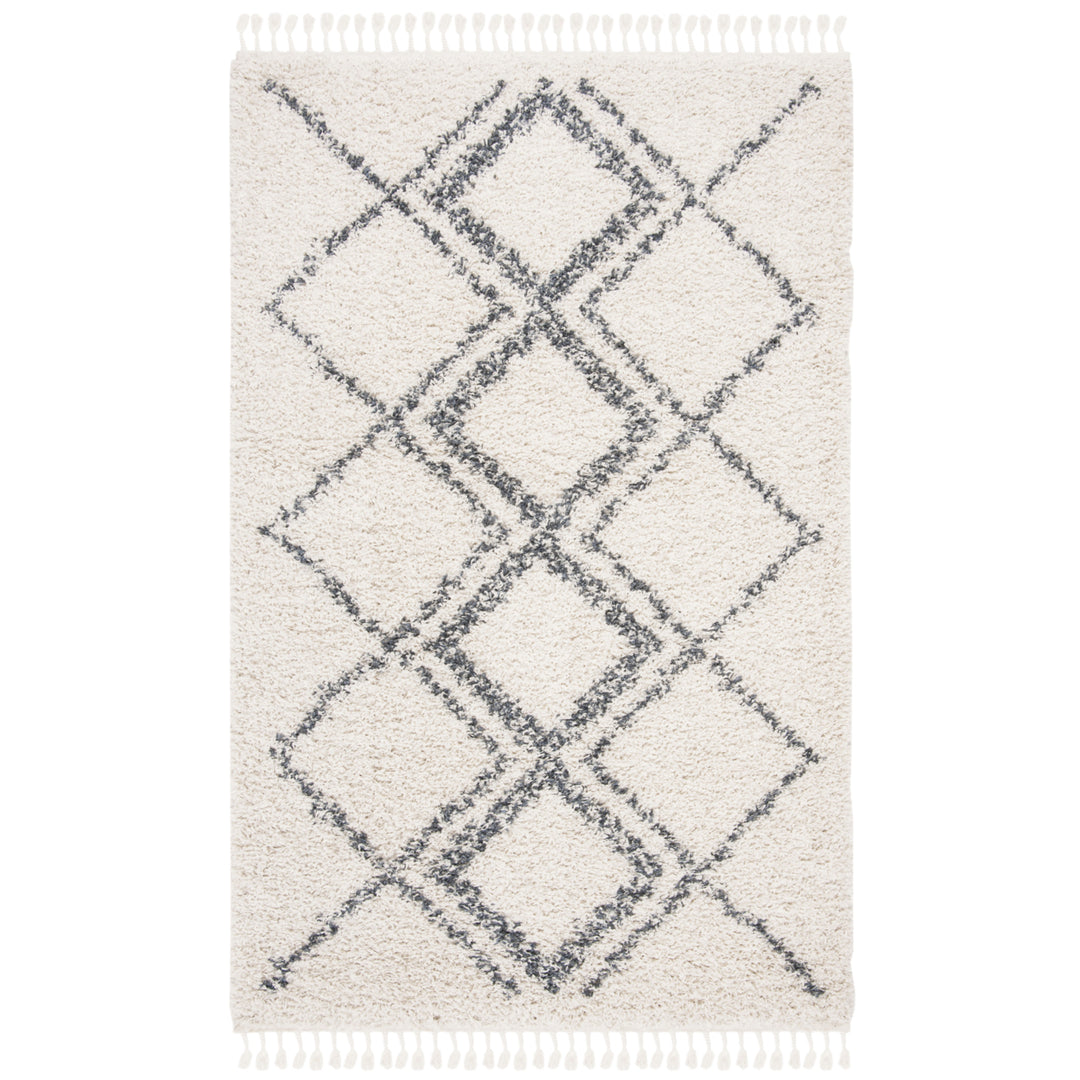 SAFAVIEH Pro Lux Shag Collection PLX432A Cream / Blue Rug Image 3