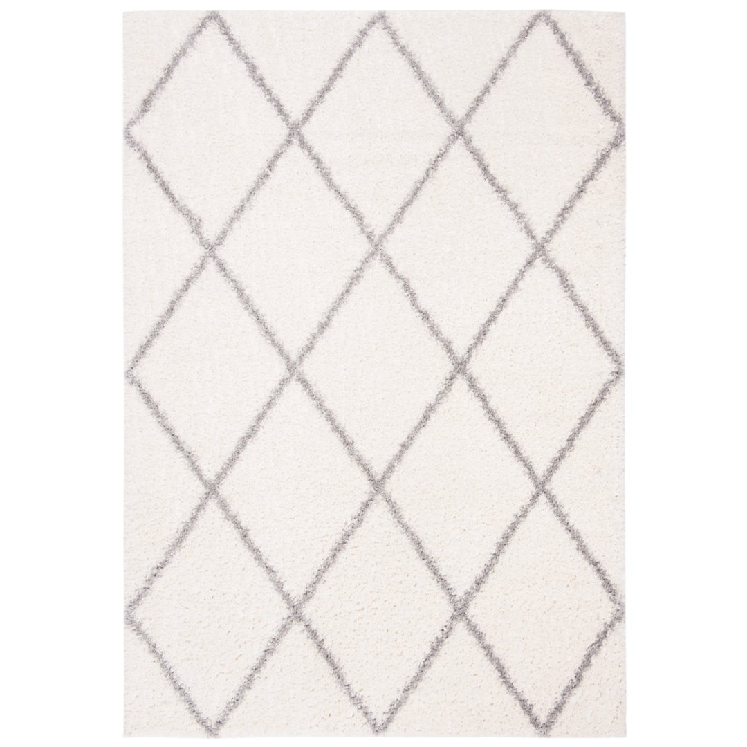 SAFAVIEH Parma Shag Collection PMA515A Cream / Grey Rug Image 10