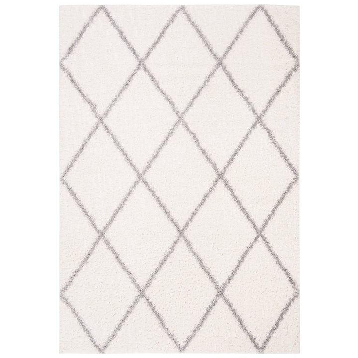 SAFAVIEH Parma Shag Collection PMA515A Cream / Grey Rug Image 10