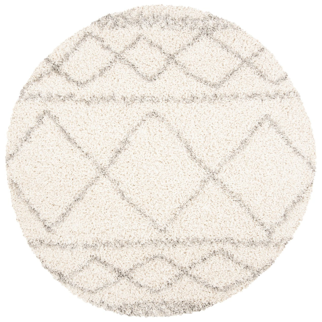 SAFAVIEH Pro Lux Shag PLX436A Ivory / Light Grey Rug Image 7