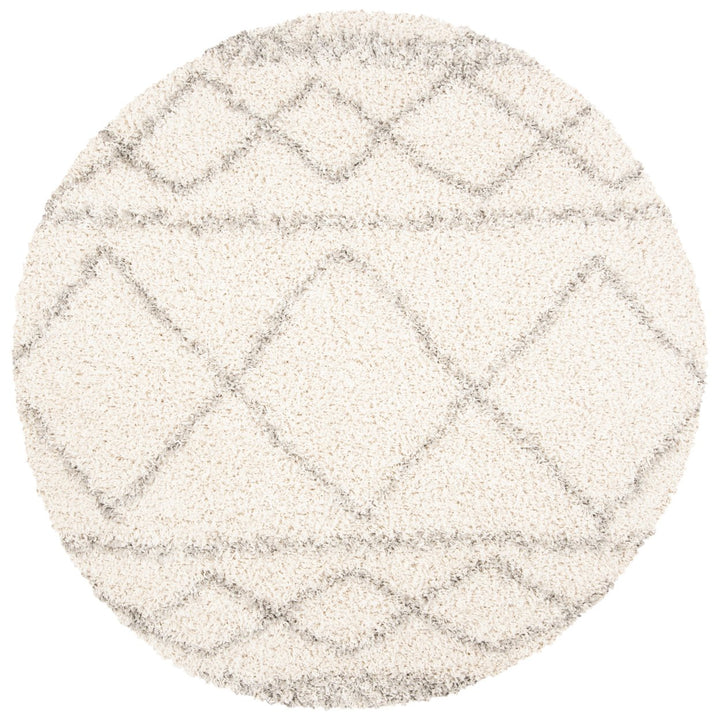 SAFAVIEH Pro Lux Shag PLX436A Ivory / Light Grey Rug Image 7