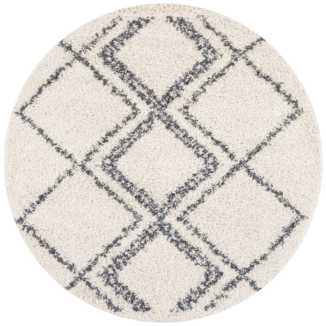 SAFAVIEH Pro Lux Shag Collection PLX432A Cream / Blue Rug Image 4