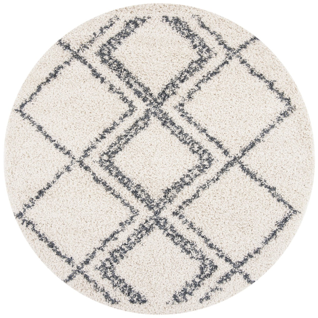 SAFAVIEH Pro Lux Shag Collection PLX432A Cream / Blue Rug Image 1